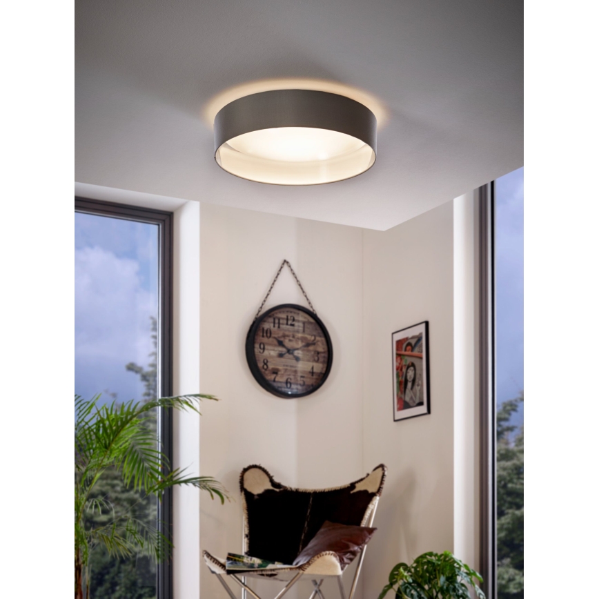 Eglo 31623 - MASERLO LED-kattovalaisin, 16 W / 230 V, 3000 K, halkaisija 40,5 cm, harmaa/hopea