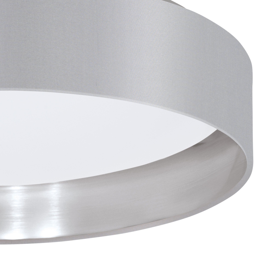 Eglo 31623 - MASERLO LED-kattovalaisin, 16 W / 230 V, 3000 K, halkaisija 40,5 cm, harmaa/hopea