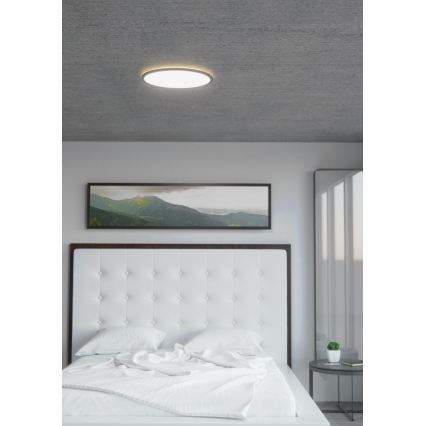 Eglo 31704 - LED RGBW himmennettävä kattovalaisin ROVITO-Z 1xLED/16,5W/230V 2700-6500K Ø 42 cm musta + kaukosäädin
