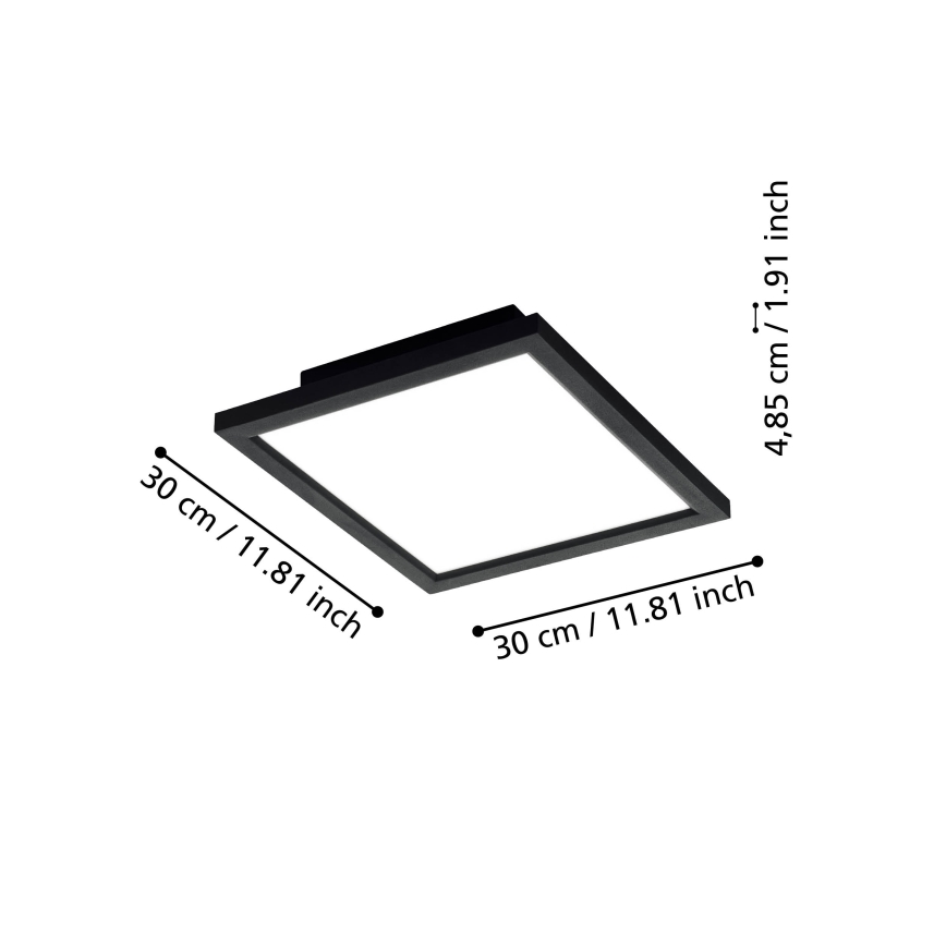 Eglo 31723 - Himmennettävä LED-kattovalaisin SALOBRENA-Z LED/15,3W/230V 2700-6500K musta