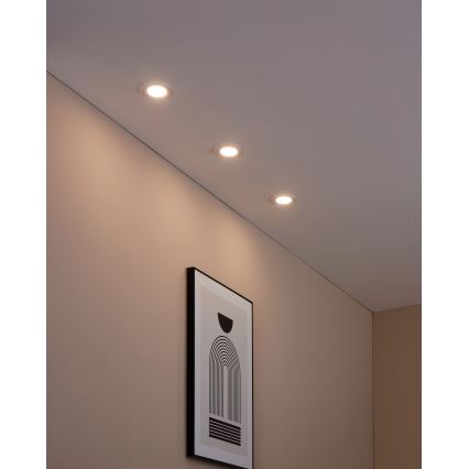 Eglo 31741 - 3 kpl setti: himmennettävät kylpyhuoneen uppovalaisimet FUEVA-Z LED/2,8W/230V 2700-6500K IP44, valkoinen, halkaisija 8,5 cm