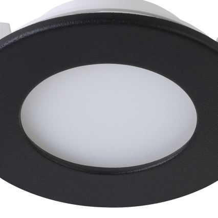 Eglo 31743 - 3 kpl setti: himmennettävät LED-kylpyhuoneen upotettavat alasvalot FUEVA-Z 1xLED/2,8W/230V 2700–6500 K IP44 musta Ø 8,5 cm