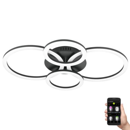 Eglo 31769 - Himmennettävä LED-kattovalaisin PARRAPOS-Z LED/41W/230V 3000-6500K musta