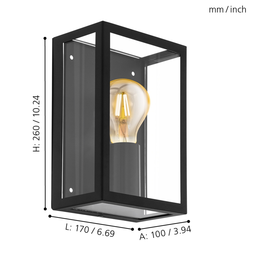 Eglo 31778 - LED RGBW himmennettävä ulkoseinävalaisin ALAMONTE-Z LED/4,9W/230V 3000K IP44 musta