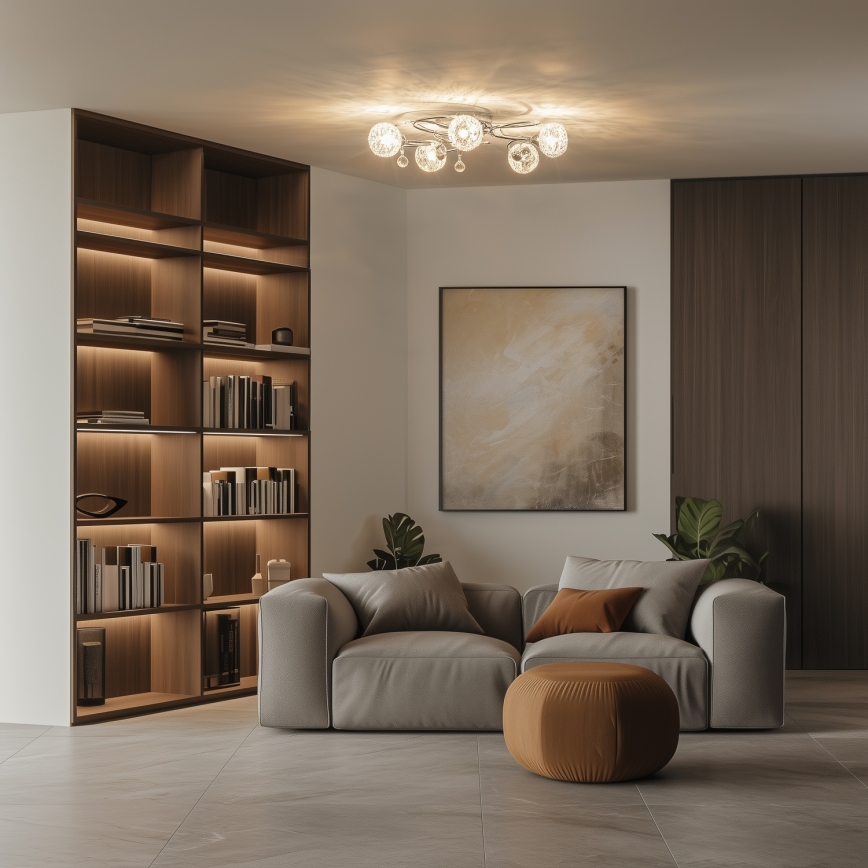 Eglo 32103 - LED pinta-asennettava kattokruunu VELAGO 5xG9/33W/230V kiiltävä kromi