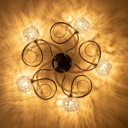 Eglo 32103 - LED pinta-asennettava kattokruunu VELAGO 5xG9/33W/230V kiiltävä kromi