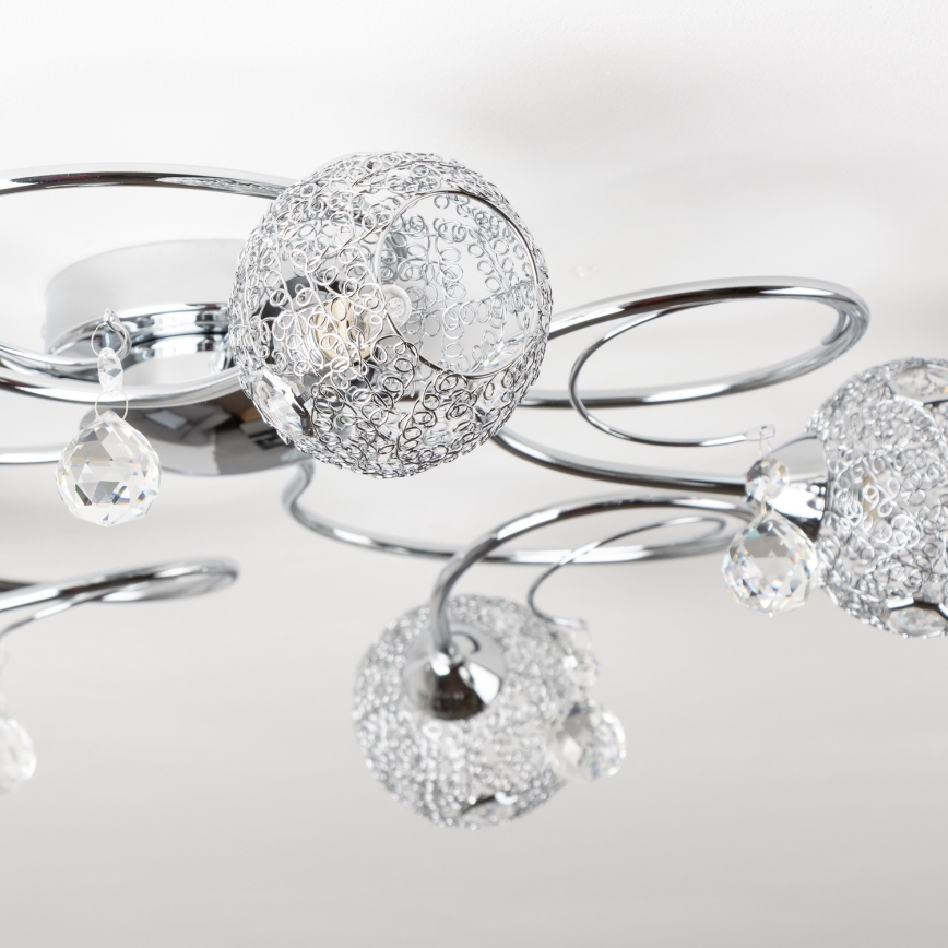 Eglo 32103 - LED pinta-asennettava kattokruunu VELAGO 5xG9/33W/230V kiiltävä kromi