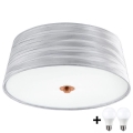 Eglo 32111- LED-kattovalaisin FONSEA 1 2xE27/9W/230V hopea/kupari