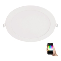 Eglo 32315 - LED RGBW himmennettävä upotettava kattovalaisin FUEVA-CW LED/16W/230V 2700–6500K Ø 22,5 cm valkoinen