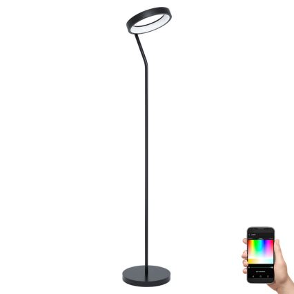 Eglo 32327 - LED RGBW himmennettävä lattiavalaisin MARGHERA-C LED/15,5W/230V 2700-6500K musta