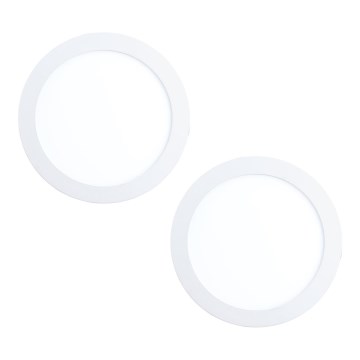 Eglo 32387 - 2 kpl setti FUEVA upotettavat LED-kattovalaisimet LED/15,5W/230V