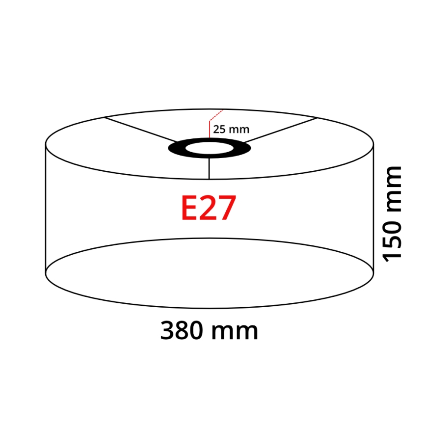 Eglo 32471 - Monikäyttöinen TUNJA-varjostin, E27, Ø 38 cm, valkoinen