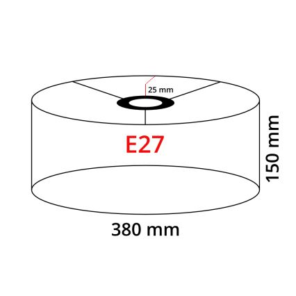 Eglo 32474 - Monikäyttöinen lampunvarjostin TUNJA E27, halkaisija 38 cm, ruskea