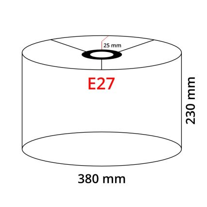 Eglo 32485 - Yleiskäyttöinen varjostin TUNJA E27, halkaisija 38 cm, ruskea