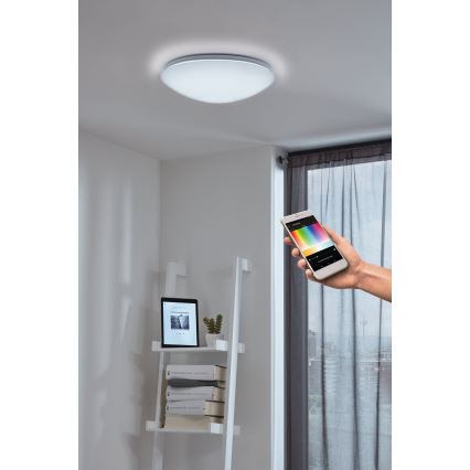 Eglo - LED RGB himmennettävä seinä- ja kattovalaisin GIRON-C LED/17W/230V