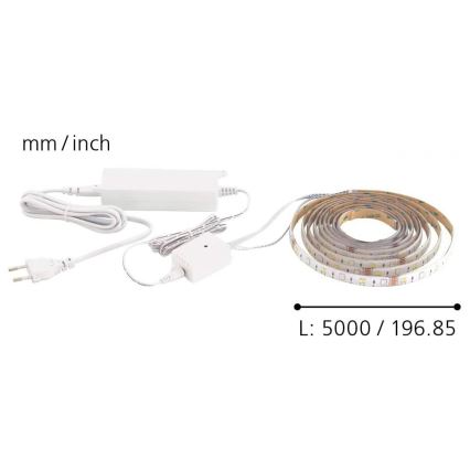 Eglo - LED RGB CCT-nauha 5m STRIPE-C LED/16W/230V