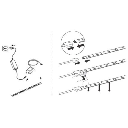 Eglo - LED RGB-nauha 5m STRIPE-C LED/19W/230V