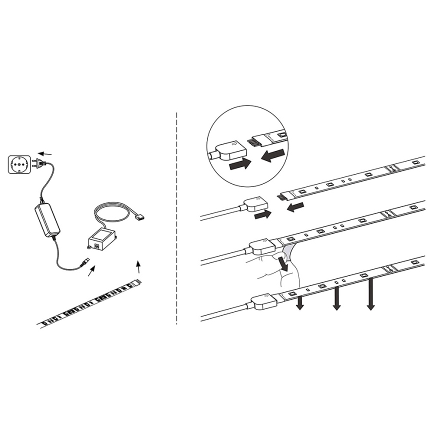 Eglo - LED RGB-nauha 5m STRIPE-C LED/19W/230V