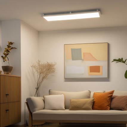 Eglo 32734 - LED RGBW himmennettävä pinta-asennettava 2-in-1 SALOBRENA-C LED/34W/230V valkoinen + kaukosäädin