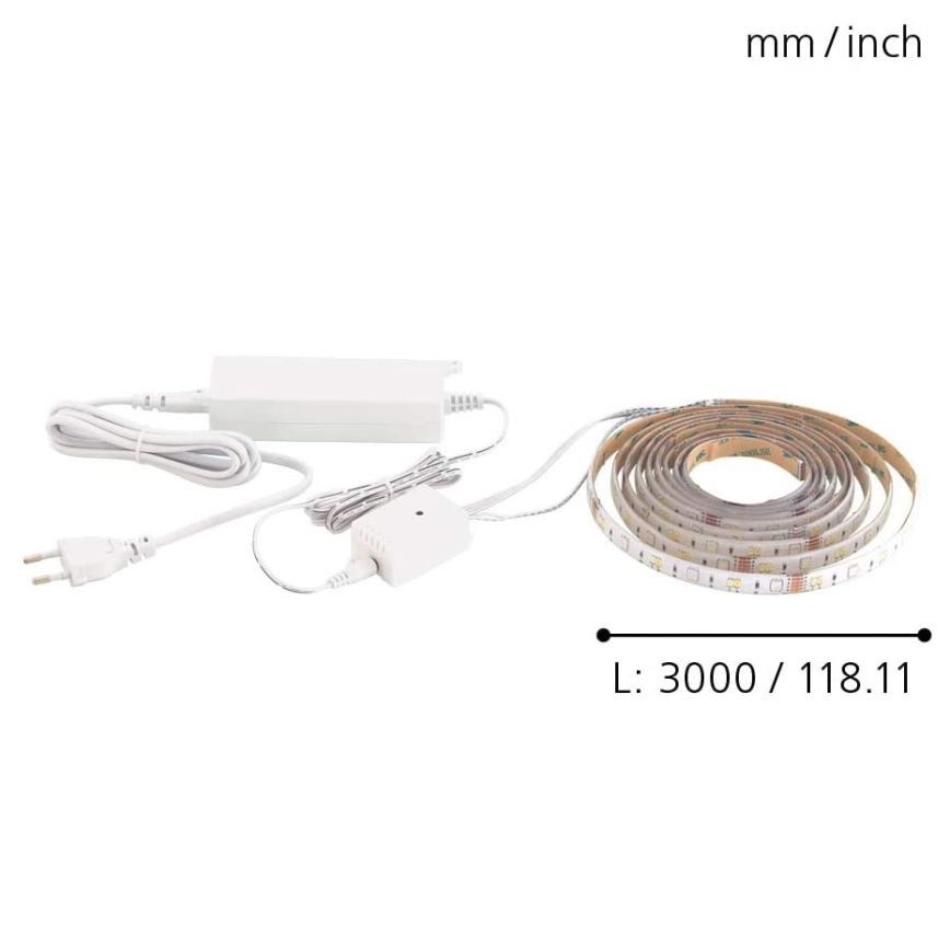 Eglo - LED RGB-nauha 3m STRIPE-C LED-RGB/11,4W/230V