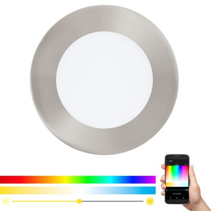 Eglo - LED RGB himmennettävä upotettava kattovalaisin FUEVA-C LED/5,4W/230V halkaisija 12 cm