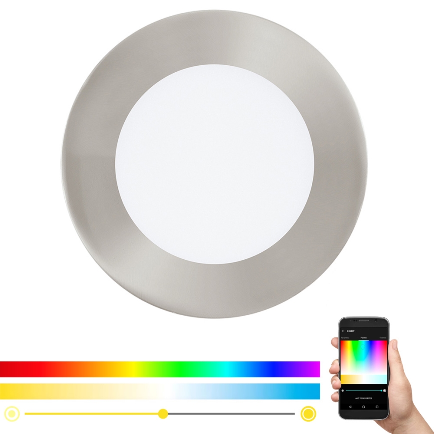 Eglo - LED RGB himmennettävä upotettava kattovalaisin FUEVA-C LED/5,4W/230V halkaisija 12 cm