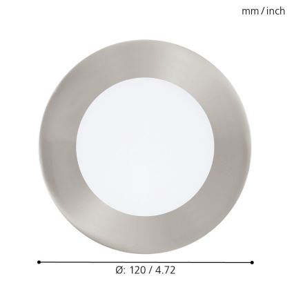 Eglo - LED RGB himmennettävä upotettava kattovalaisin FUEVA-C LED/5,4W/230V halkaisija 12 cm