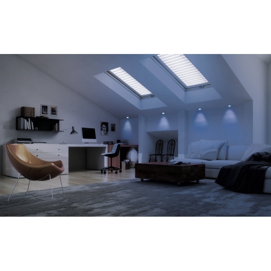 Eglo - LED RGB himmennettävä upotettava kattovalaisin FUEVA-C LED/10,5W/230V halkaisija 17 cm