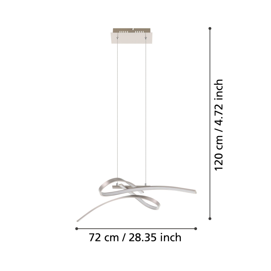 Eglo 32853 - LED-riippuvalaisin vaijerilla SYMPHONIE LED/18,9W/230V