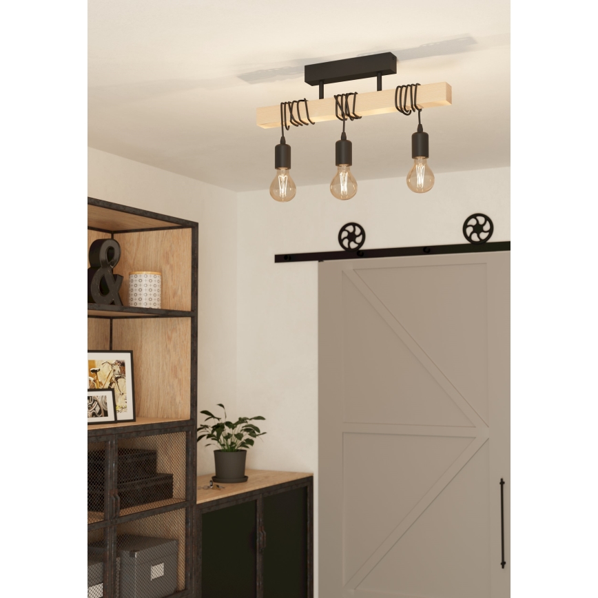 Eglo 32915 - Kiinteä kattokruunu TOWNSHEND 3xE27/60W/230V