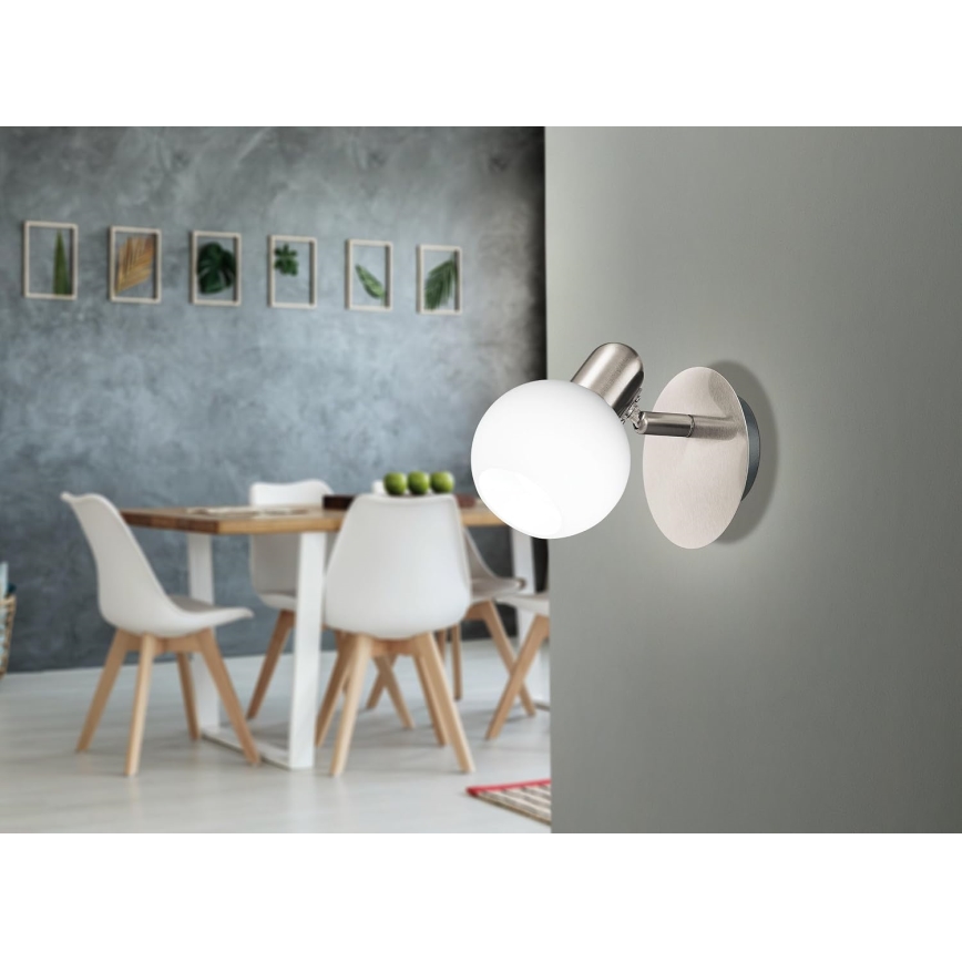 Eglo 32925 - LED-himmennettävä seinävalaisin COMBA 1xE14/6W/230V mattakromi