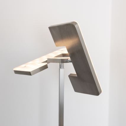 Eglo 33182 - Himmennettävä LED-lattiavalaisin SOLANO 1xLED/26W/230V +1xLED/3,2W 3000K mattakromi