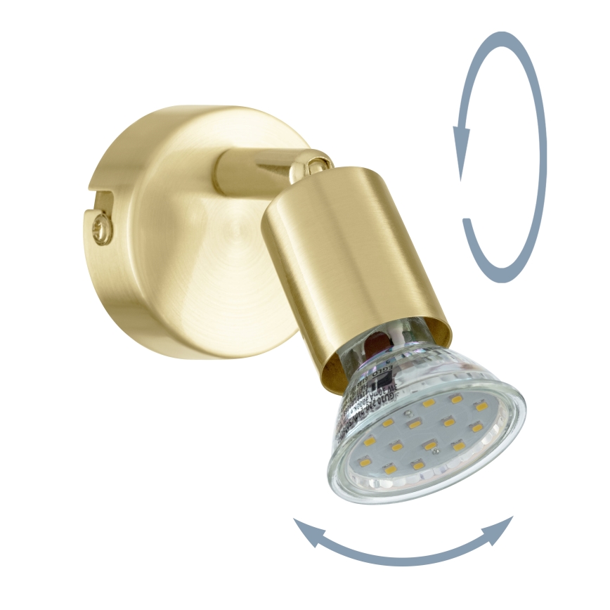 Eglo - LED-seinävalaisin 1xGU10/2,8W/230V 3000K kulta