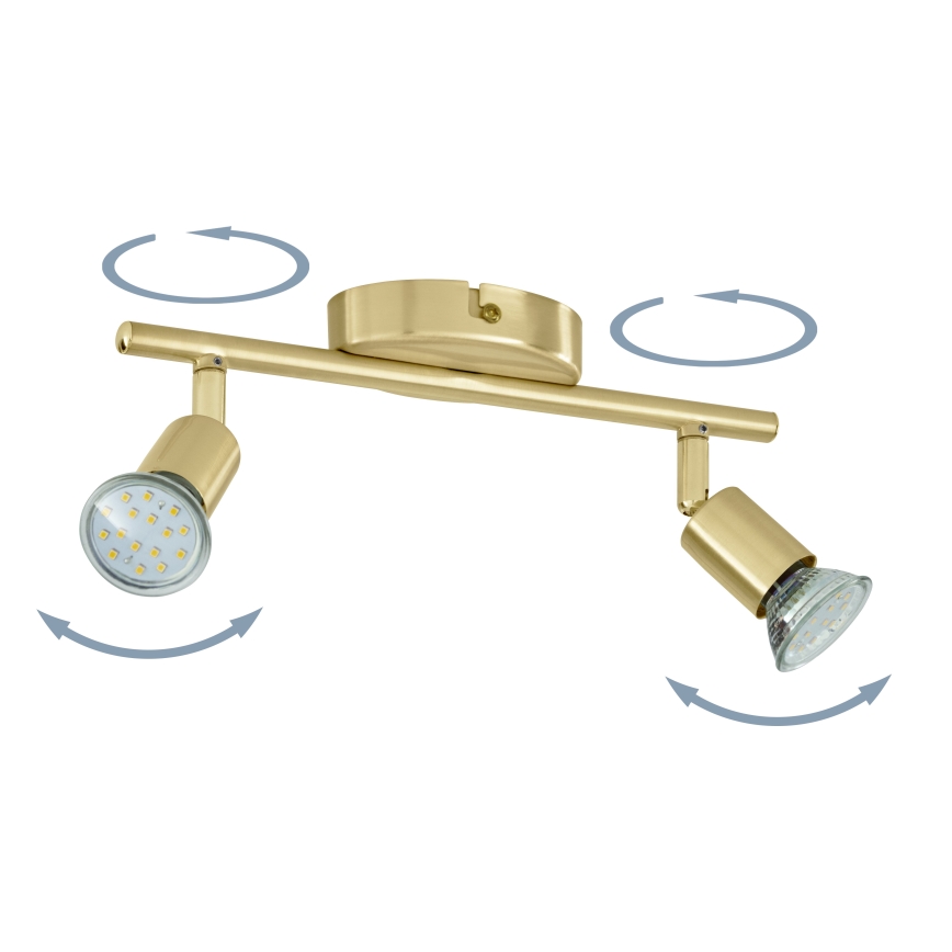 Eglo - LED-kohdevalaisin 2xGU10/2,8W/230V 3000K kulta