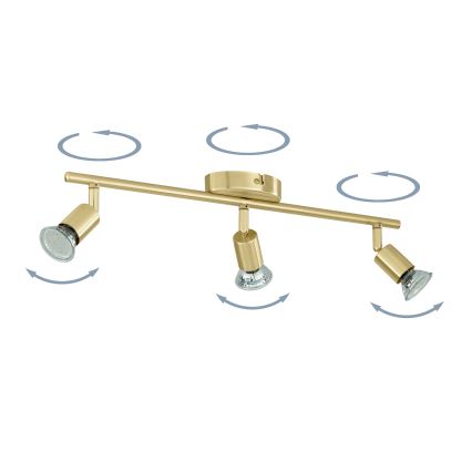 Eglo - LED-kohdevalaisin 3xGU10/2,8W/230V 3000K kulta