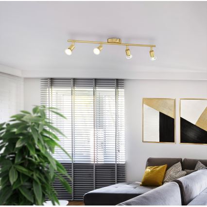 Eglo - LED-kohdevalaisin 4xGU10/2,8W/230V 3000K kulta