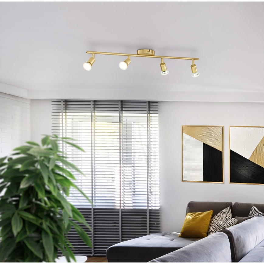 Eglo - LED-kohdevalaisin 4xGU10/2,8W/230V 3000K kulta