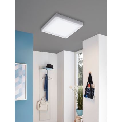 Eglo 33209 - LED RGBW himmennettävä kattovalaisin FUEVA-C LED/21W/230V 2700–6500K 30×30 cm valkoinen