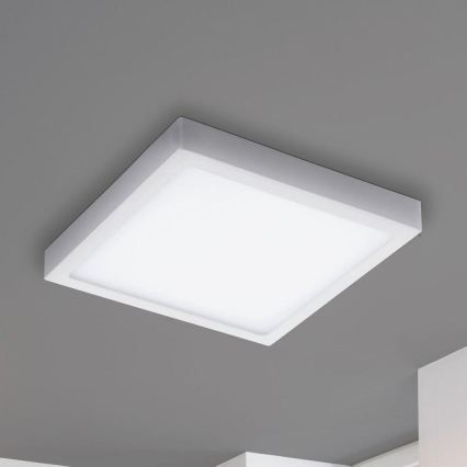 Eglo 33209 - LED RGBW himmennettävä kattovalaisin FUEVA-C LED/21W/230V 2700–6500K 30×30 cm valkoinen