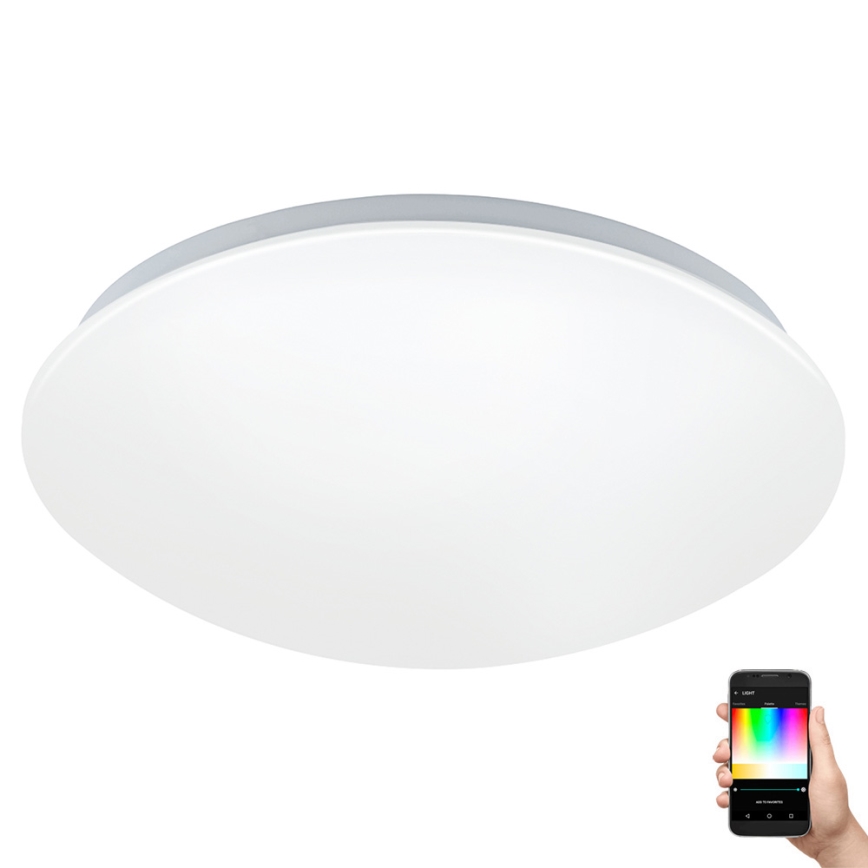 Eglo 33219 - GIRON-C RGBW-LED himmennettävä kattovalaisin LED/17W/230V, halkaisija 30 cm, valkoinen