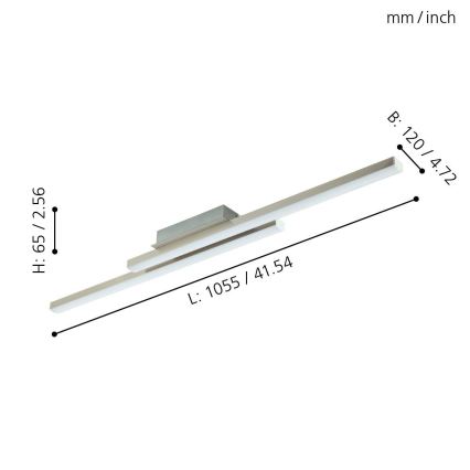 Eglo 33229 - LED RGBW himmennettävä pinta-asennettava kattokruunu FRAIOLI-C LED/34W/230V 2700-6500K mattakromi