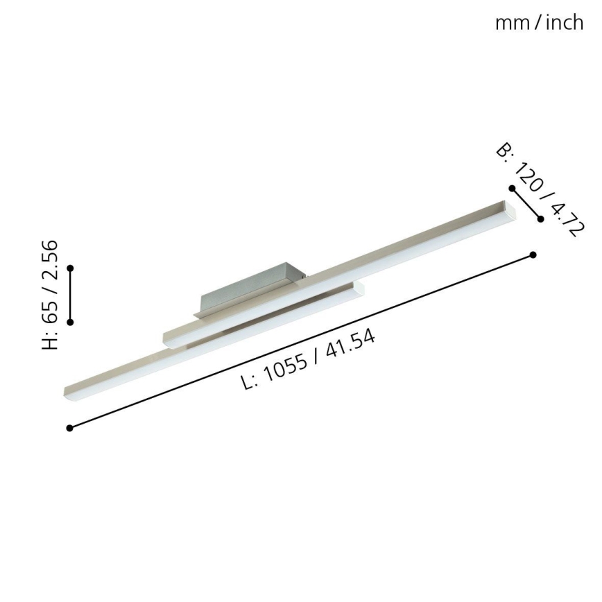 Eglo 33229 - LED RGBW himmennettävä pinta-asennettava kattokruunu FRAIOLI-C LED/34W/230V 2700-6500K mattakromi