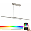 Eglo 33232 - FRAIOLI-C LED RGBW himmennettävä riippuvalaisin vaijerilla LED/34W/230V mattakromi