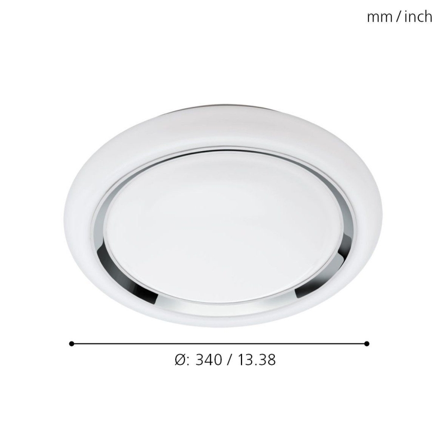 Eglo 33254 - CAPASSO-C LED RGBW himmennettävä kattovalaisin, 17 W, 230 V, 2700–6500 K, Ø 34 cm