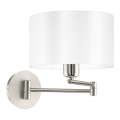 Eglo 33269 - Seinävalaisin PASTERI 1xE27/60W/230V mattakromi/valkoinen