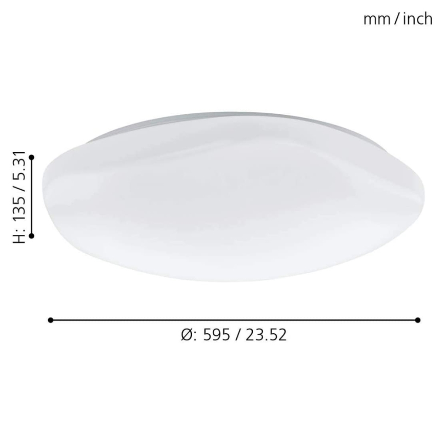 Eglo 33272 - LED RGBW Himmennettävä kattovalo TOTARI-C LED/34W/230V 2700-6500K valkoinen + kauko-ohjaus