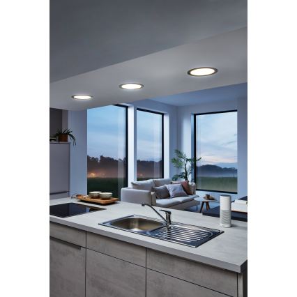 Eglo 33317 - LED RGBW himmennettävä upotettava kattovalaisin FUEVA-C LED/15,6W/230V 2700-6500K halkaisija 22,5 cm