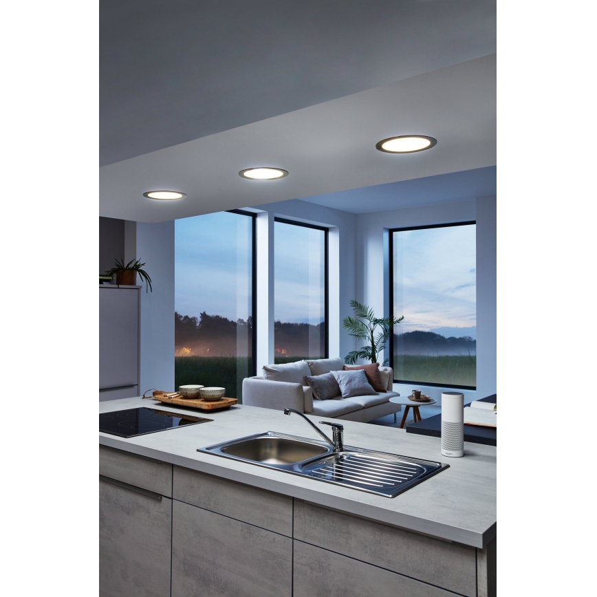 Eglo 33317 - LED RGBW himmennettävä upotettava kattovalaisin FUEVA-C LED/15,6W/230V 2700-6500K halkaisija 22,5 cm