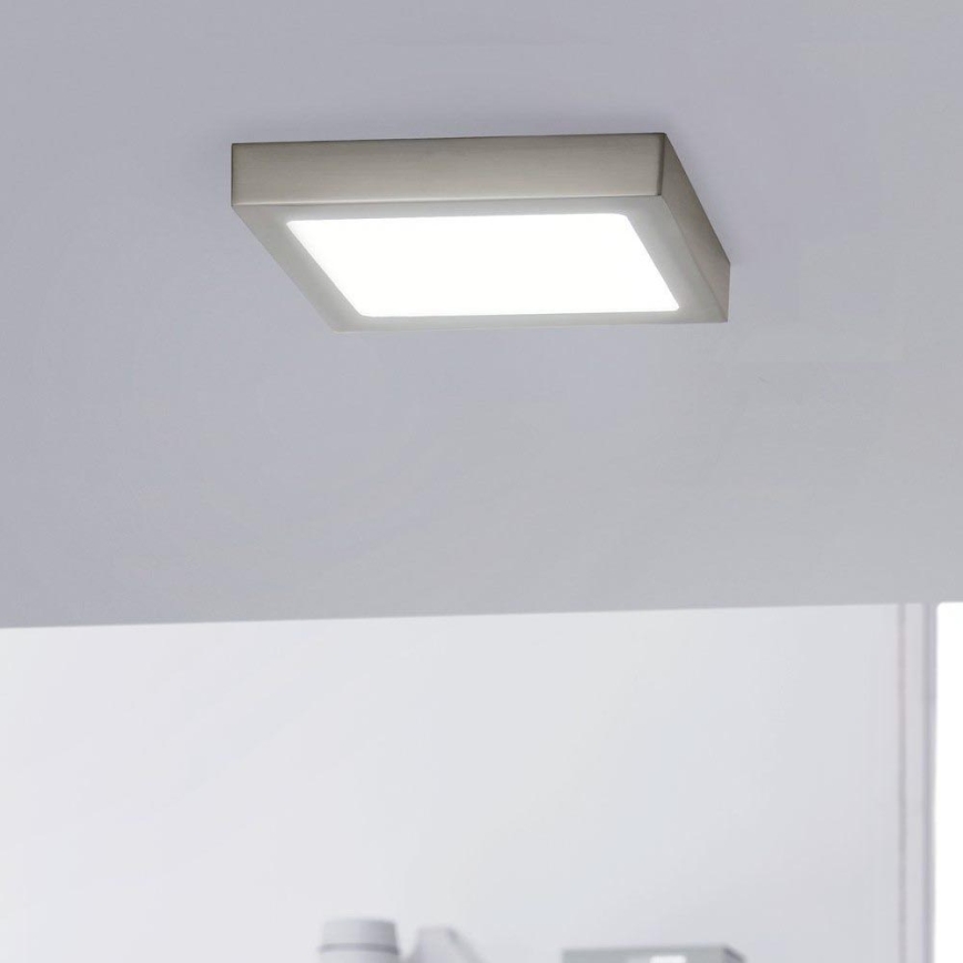 Eglo 33319 - LED RGBW himmennettävä kattovalaisin FUEVA-C LED/15,6W/230V 2700-6500K 22,5x22,5 cm mattakromi