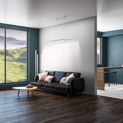 Eglo 33323 - LED RGBW himmennettävä lattiavalaisin FRAIOLI-C LED/34W/230V 2700-6500K mattakromi